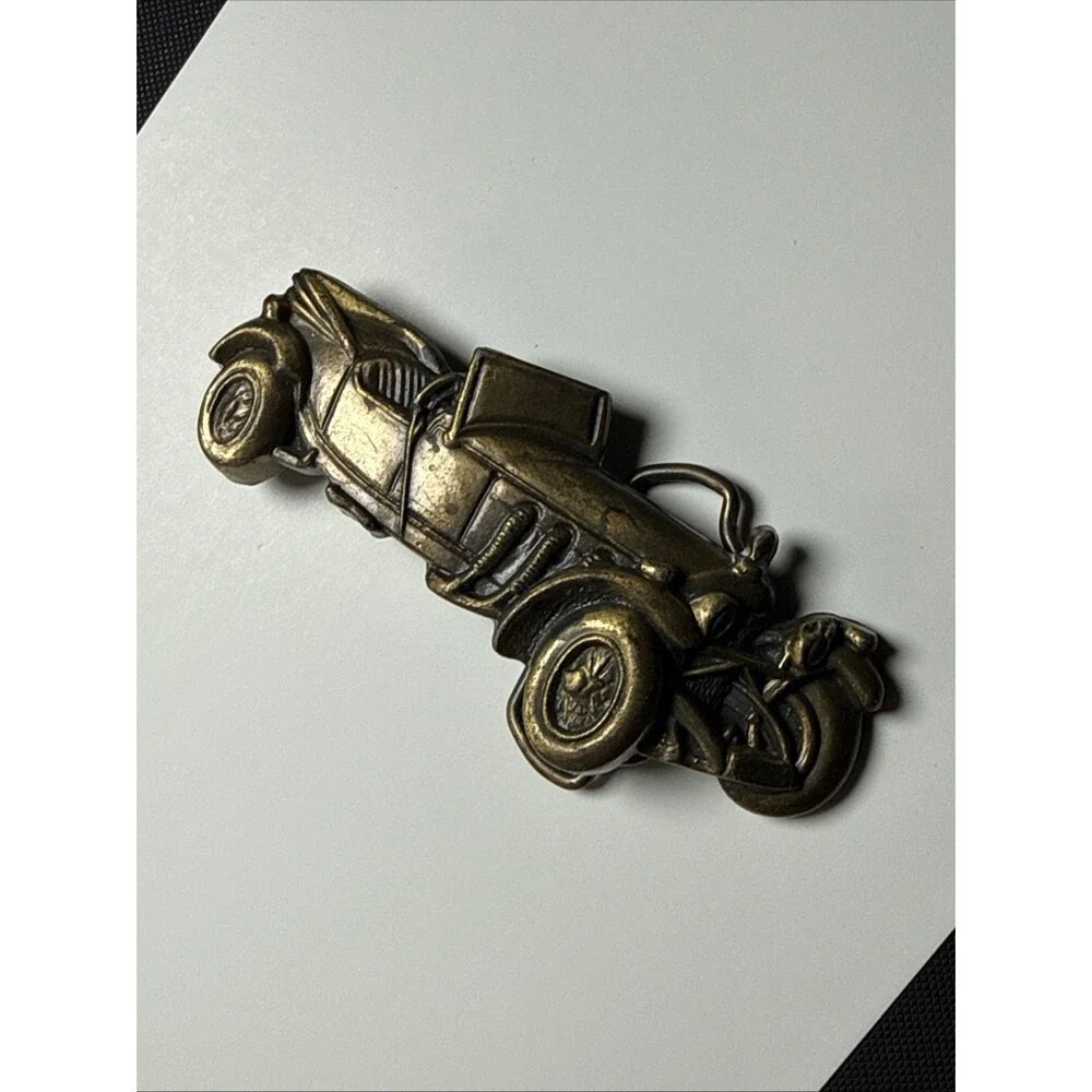 Vintage Baron Belt Buckle Antique Roadster Convertible 